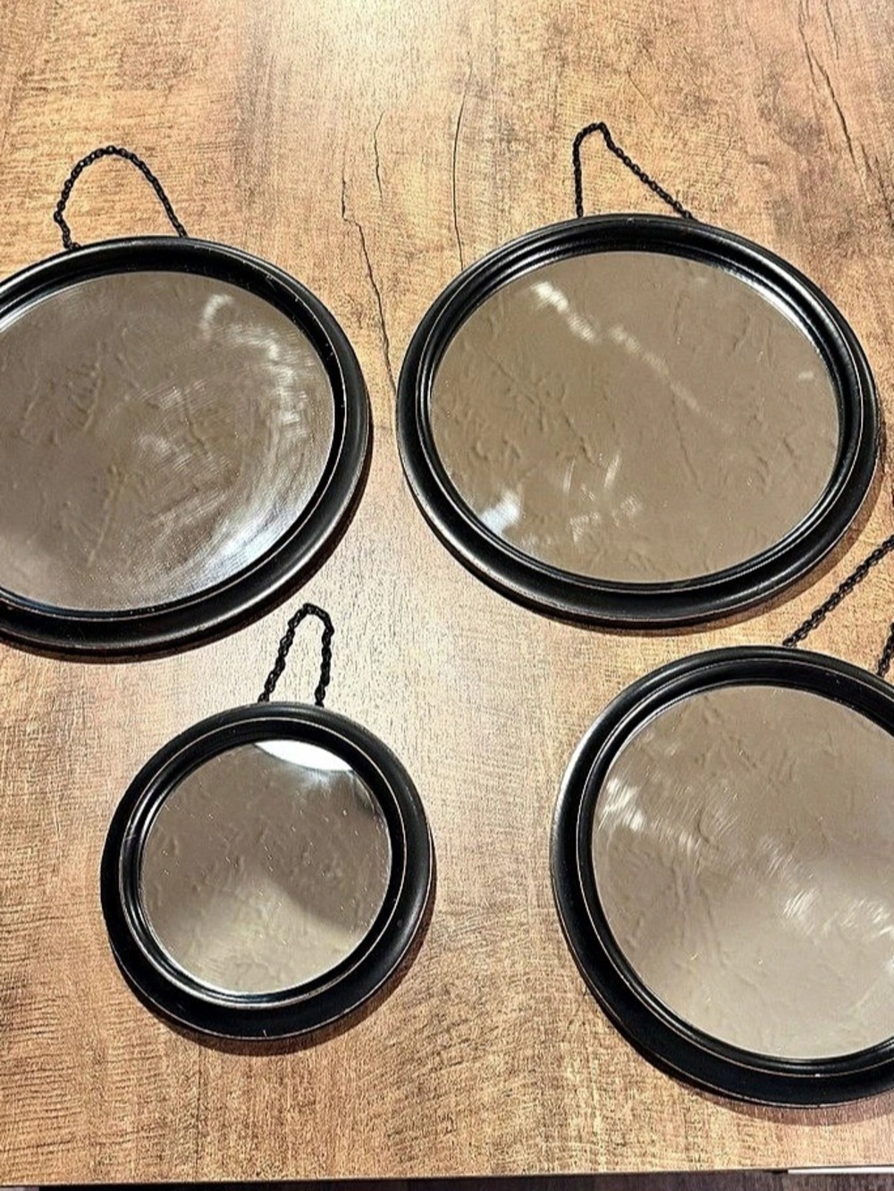 Home Interiors Better Homes & Gardens Round Wall Mirror Set of 4 Vintage Style